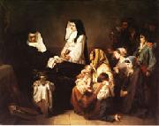 Isidore pils The Death of a Sister of Charity France oil painting artist